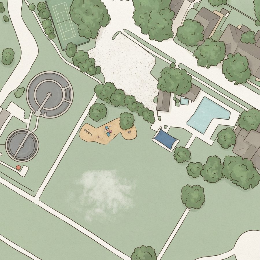 Illustrated map of Kleinbrook Clubhouse and Park