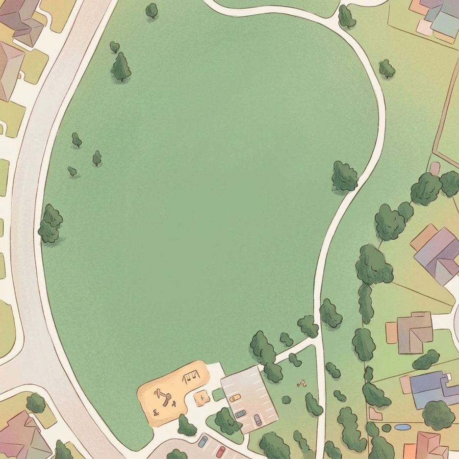 Illustrated map of Kline Homestead Park