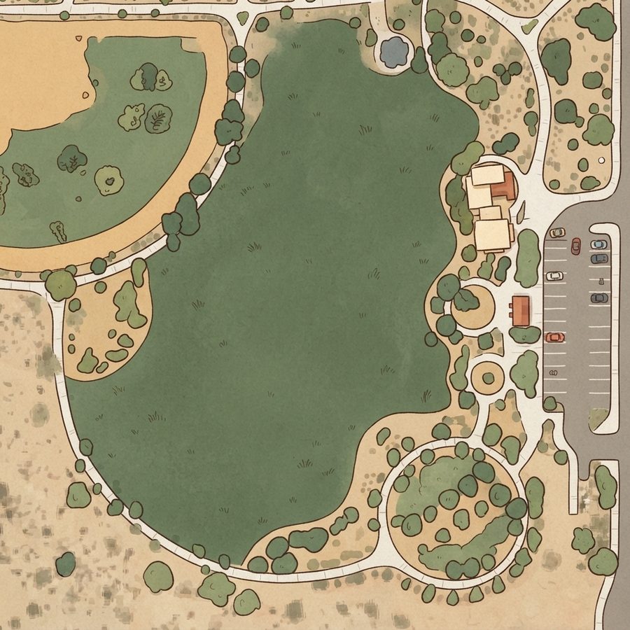 Illustrated map of Knickerbocker Park