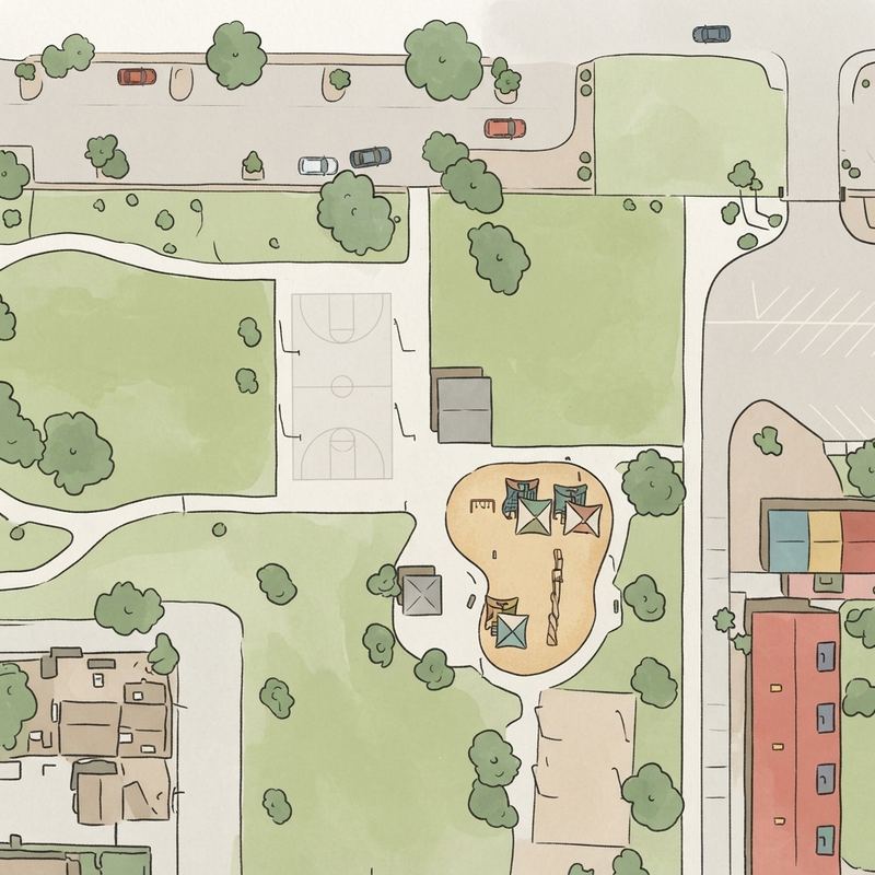 Illustrated map of Kuban Park