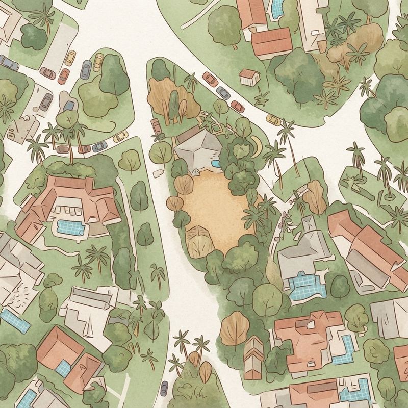 Illustrated map of La gorce playground