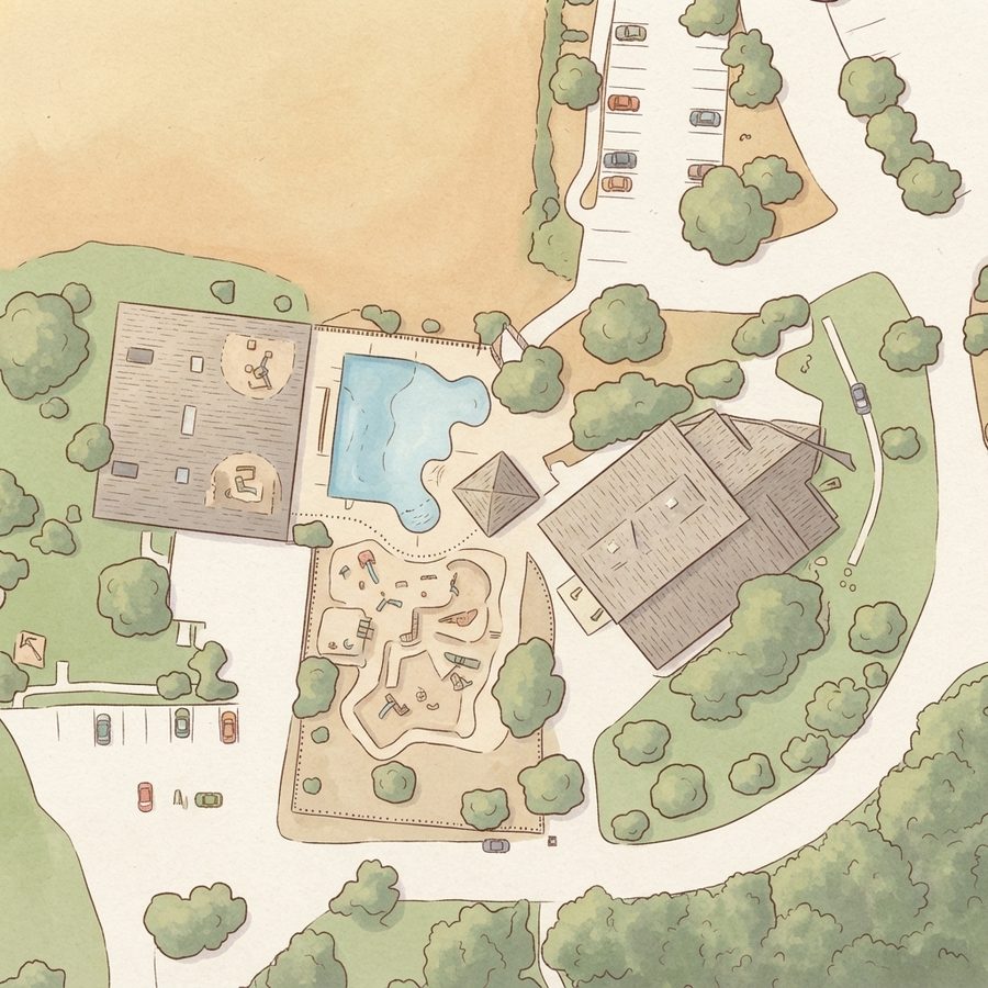 Illustrated map of Lady Bird Johnson Park