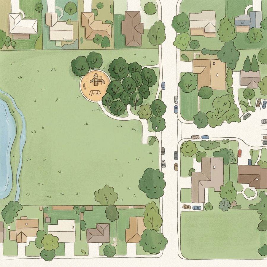 Illustrated map of Ladybug Park