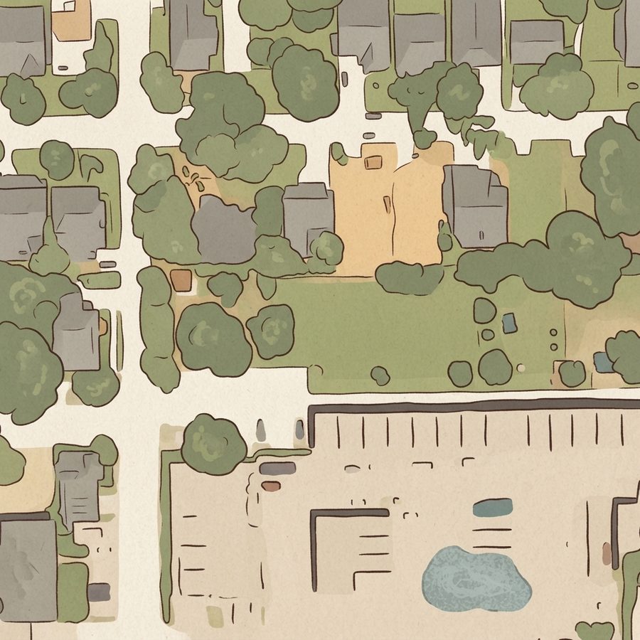 Illustrated map of Lafayette Park