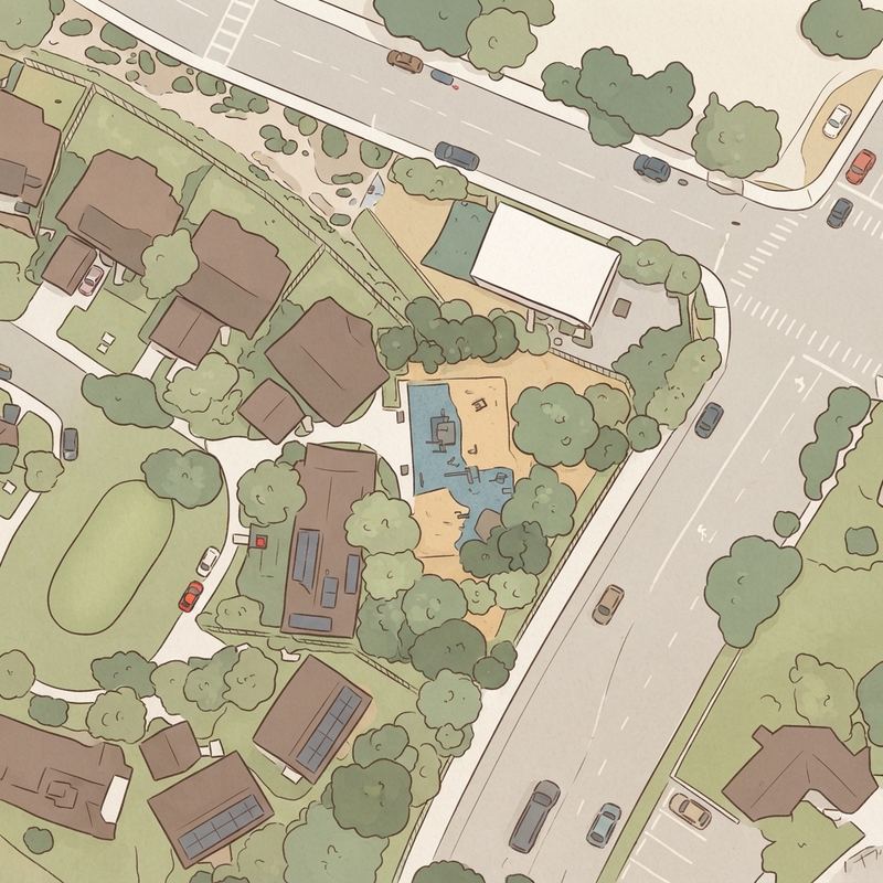 Illustrated map of Laffey Ct Playground