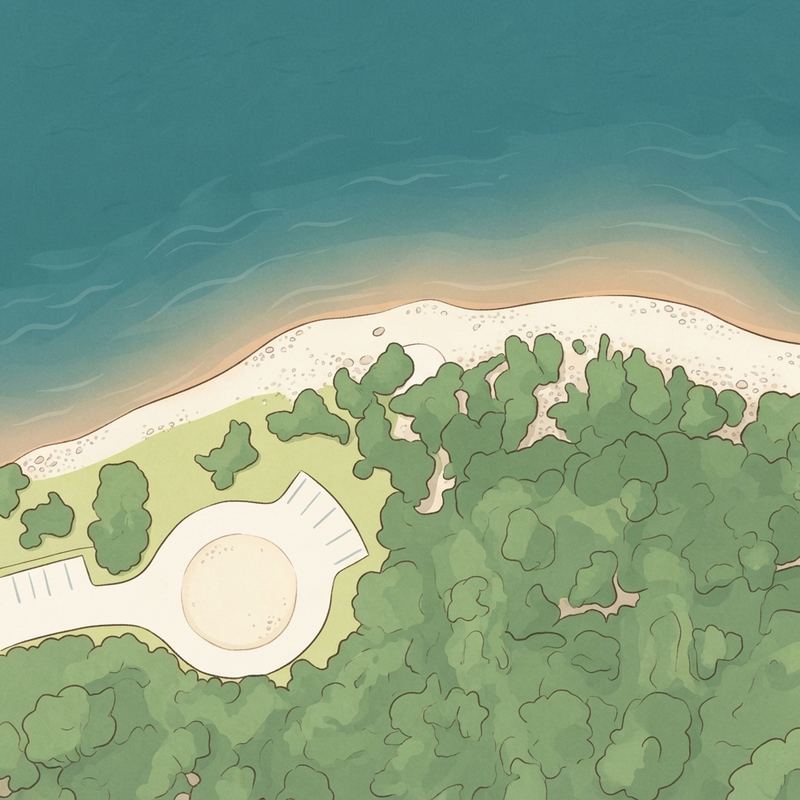 Illustrated map of Lago Cedar Hill Park