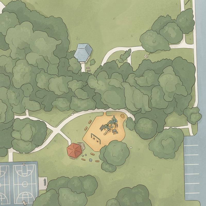 Illustrated map of Lago Mar Park