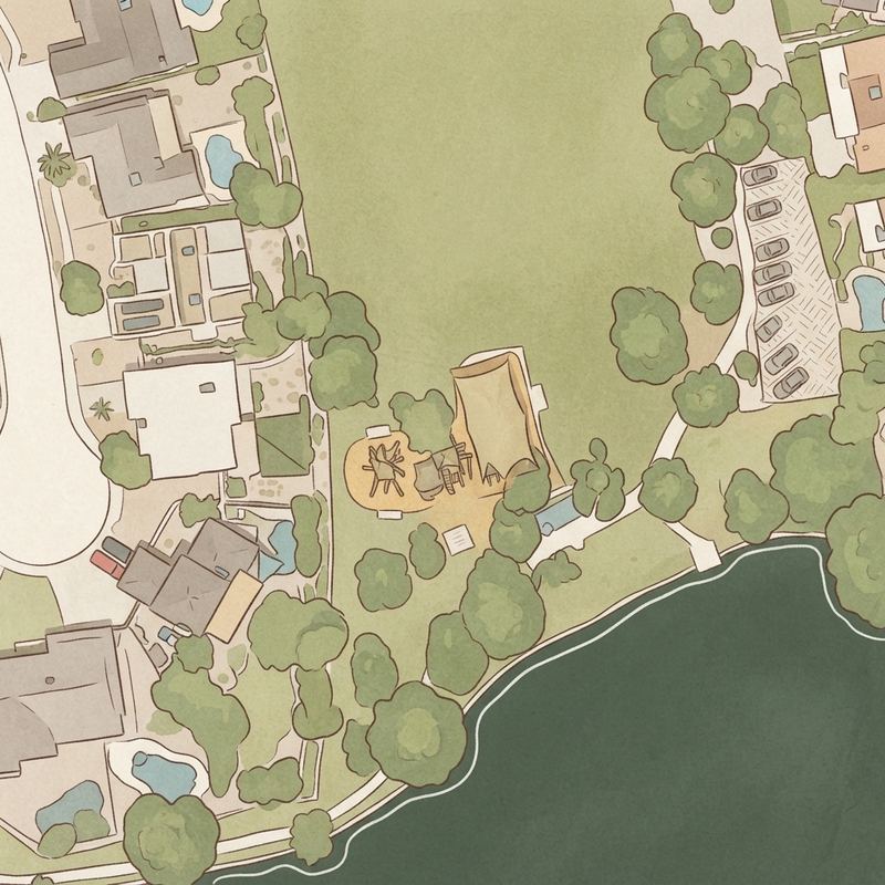 Illustrated map of Laguna Park The Dobson Association