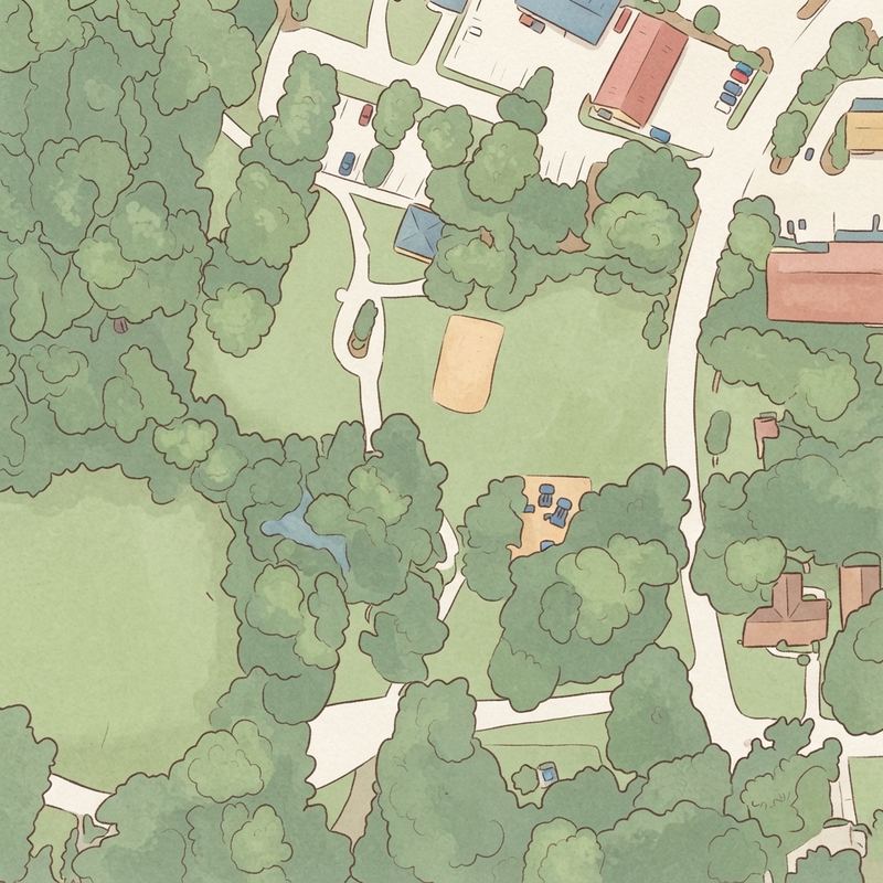 Illustrated map of Lake Court Park