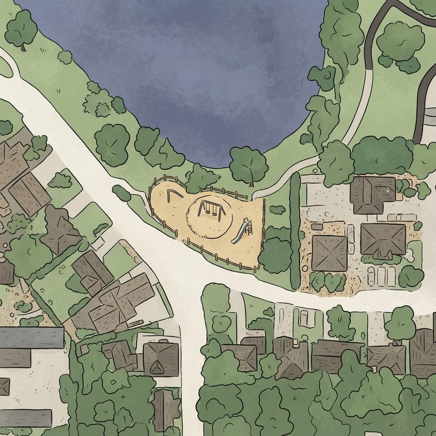 Illustrated map of Lake Forest Park