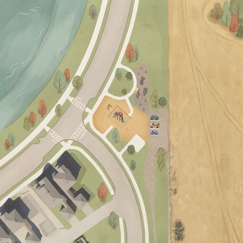 Illustrated map of Lake Hamlin Playground