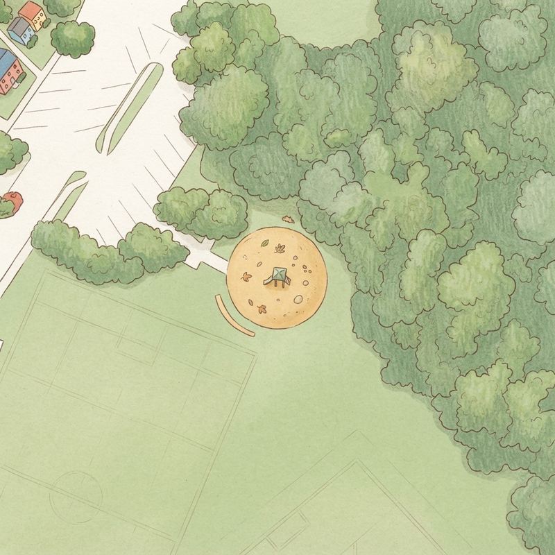 Illustrated map of Lake Highlands Park
