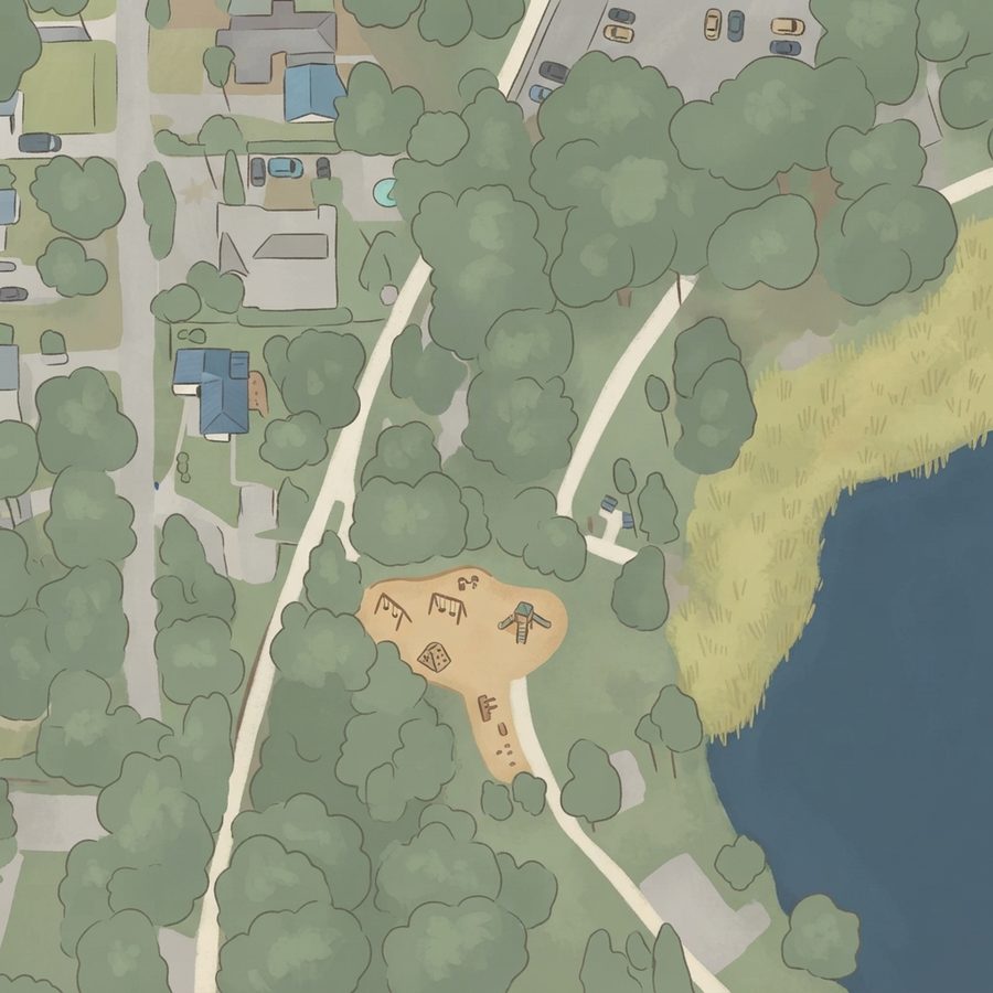 Illustrated map of Lake Lily Park