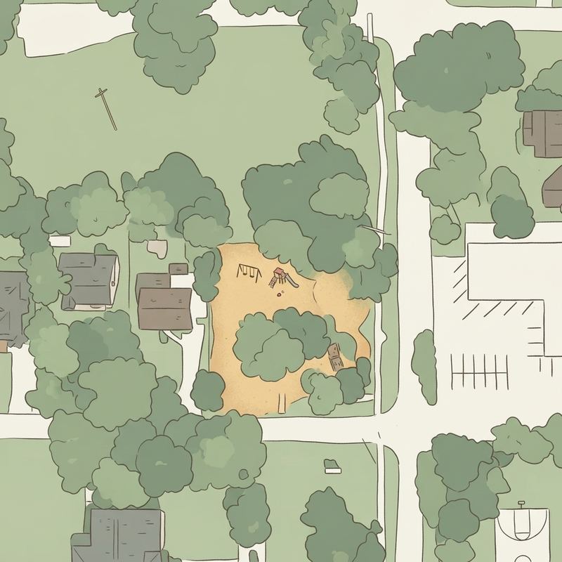 Illustrated map of Lake Mary Parks & Recreation Playground