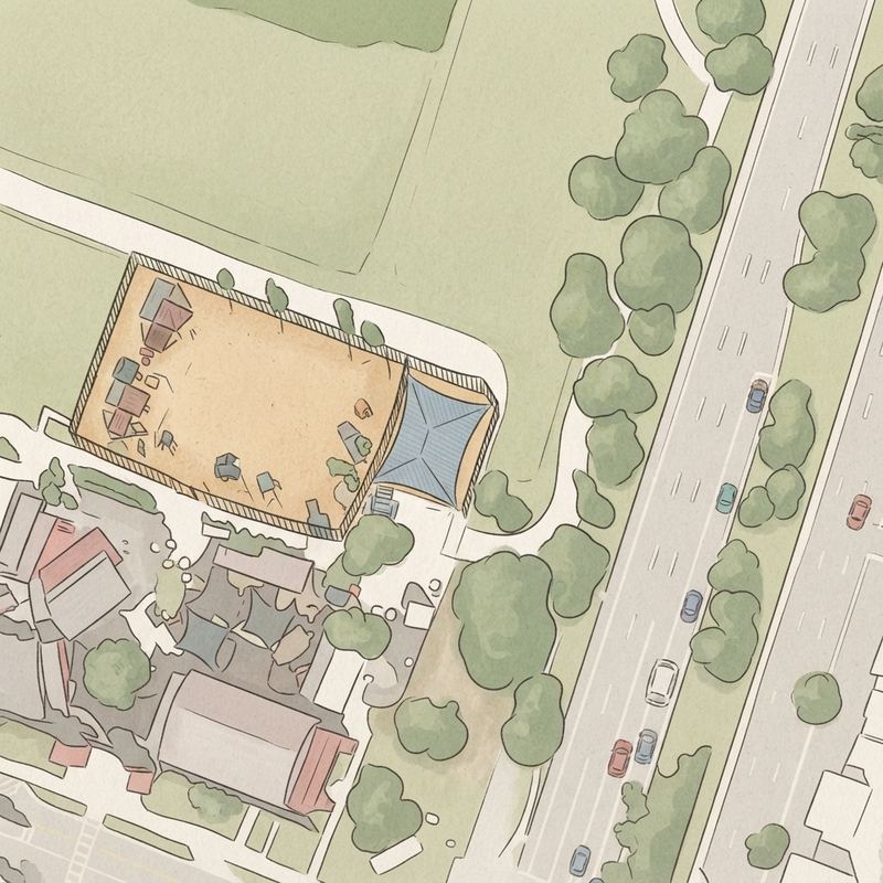 Illustrated map of Lake Nona Sculpture Park