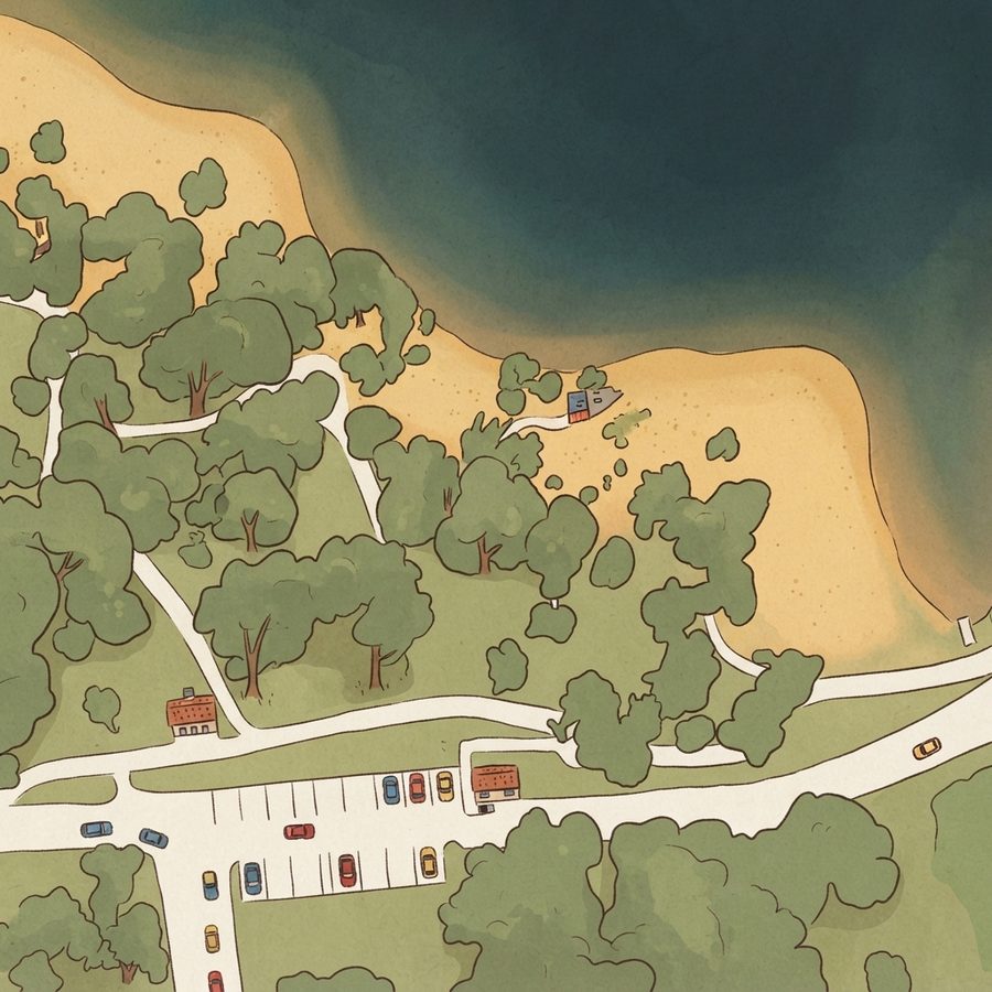 Illustrated map of Lake Park