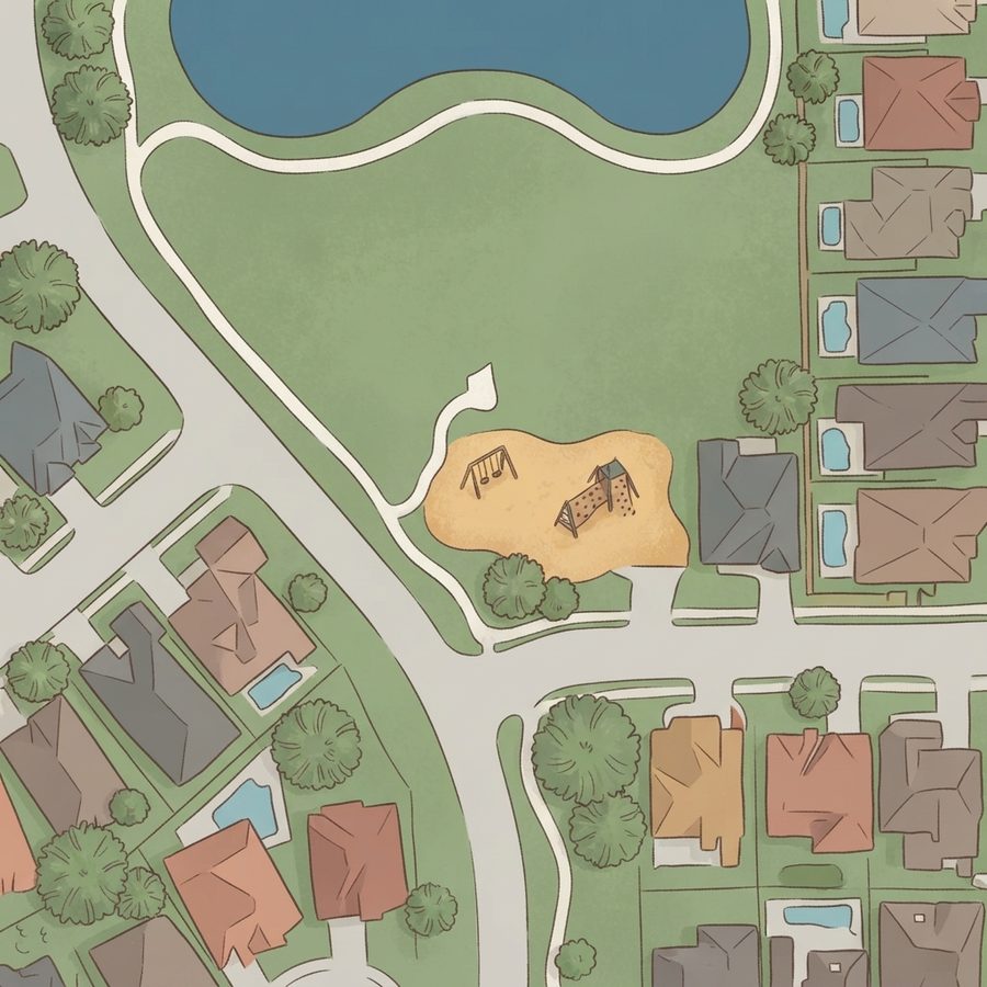 Illustrated map of Lake Point Park