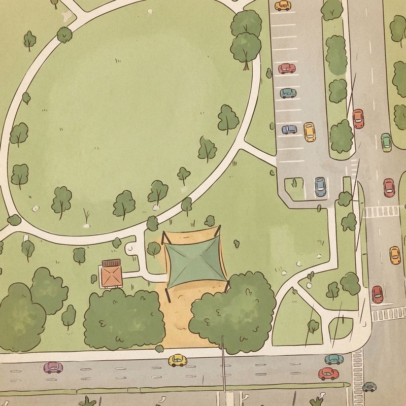 Illustrated map of Lake Stevens Park
