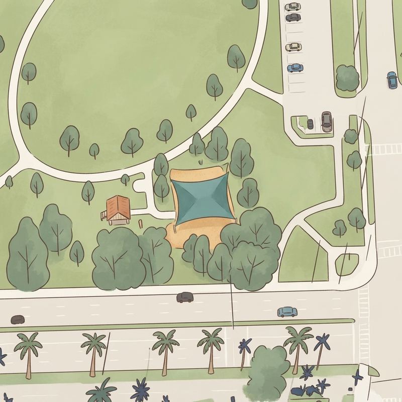 Illustrated map of Lake Stevens Park Splash Pad