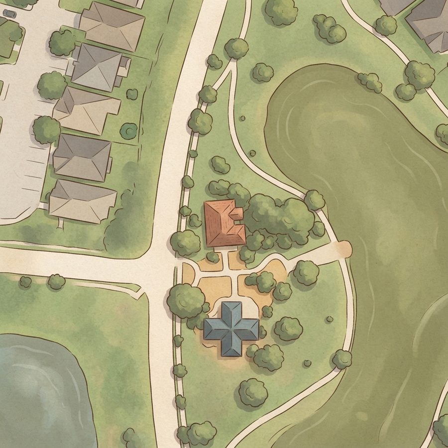 Illustrated map of Lakemont Park