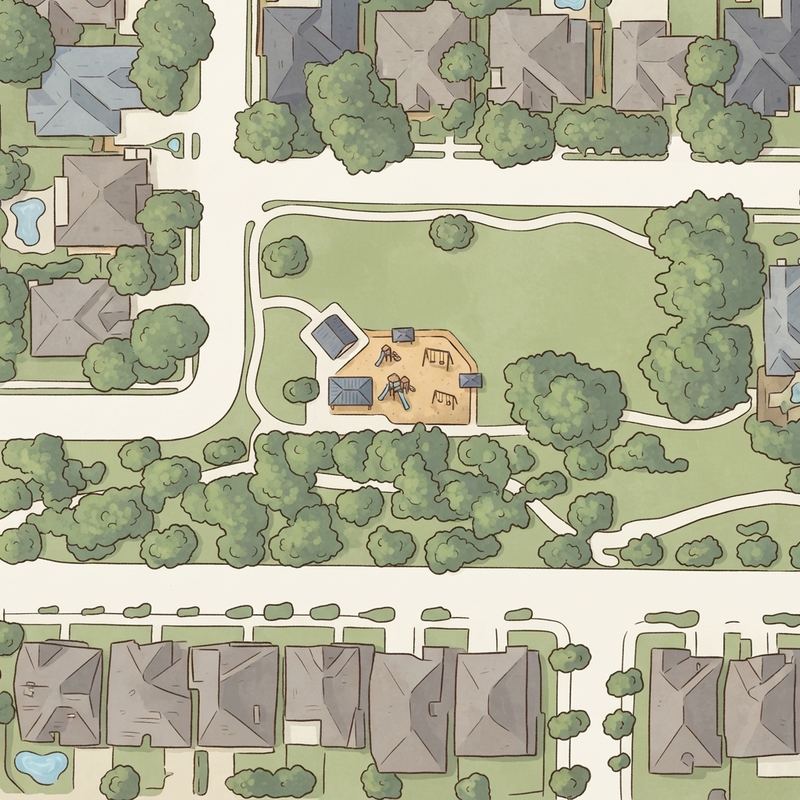 Illustrated map of Lakeside Village Park At Virginia Parkway