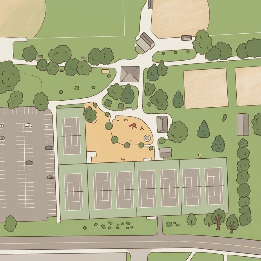 Illustrated map of Lakewood Park