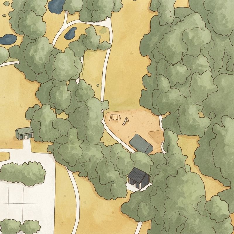 Illustrated map of Lancaster City Park
