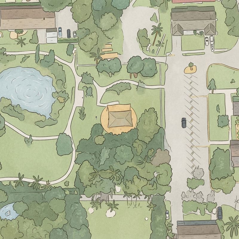 Illustrated map of Lange Park