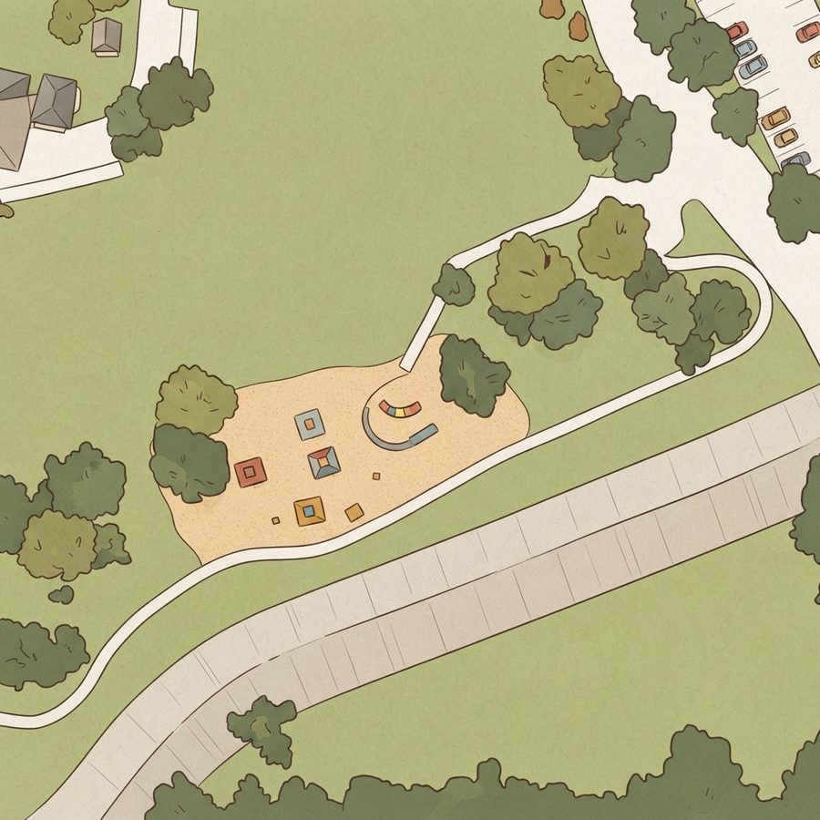 Illustrated map of Langwood Park