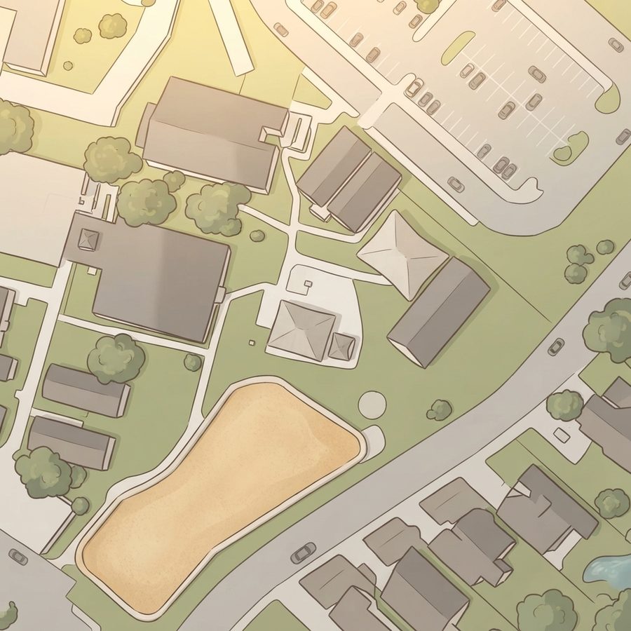 Illustrated map of Larkspur Park
