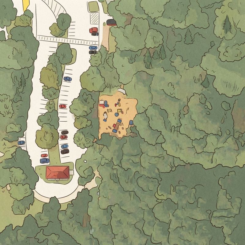 Illustrated map of Laurel Park