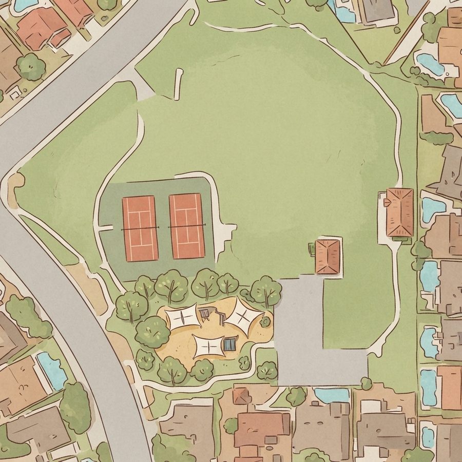 Illustrated map of Laurelwood Park