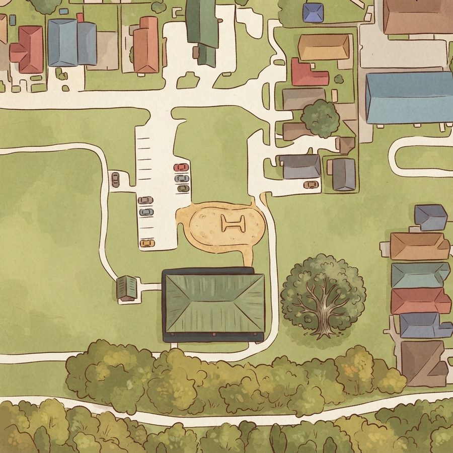 Illustrated map of Lawrence Park