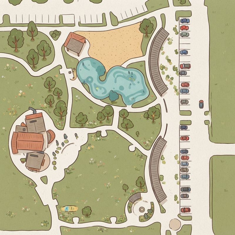 Illustrated map of Lee Street Park