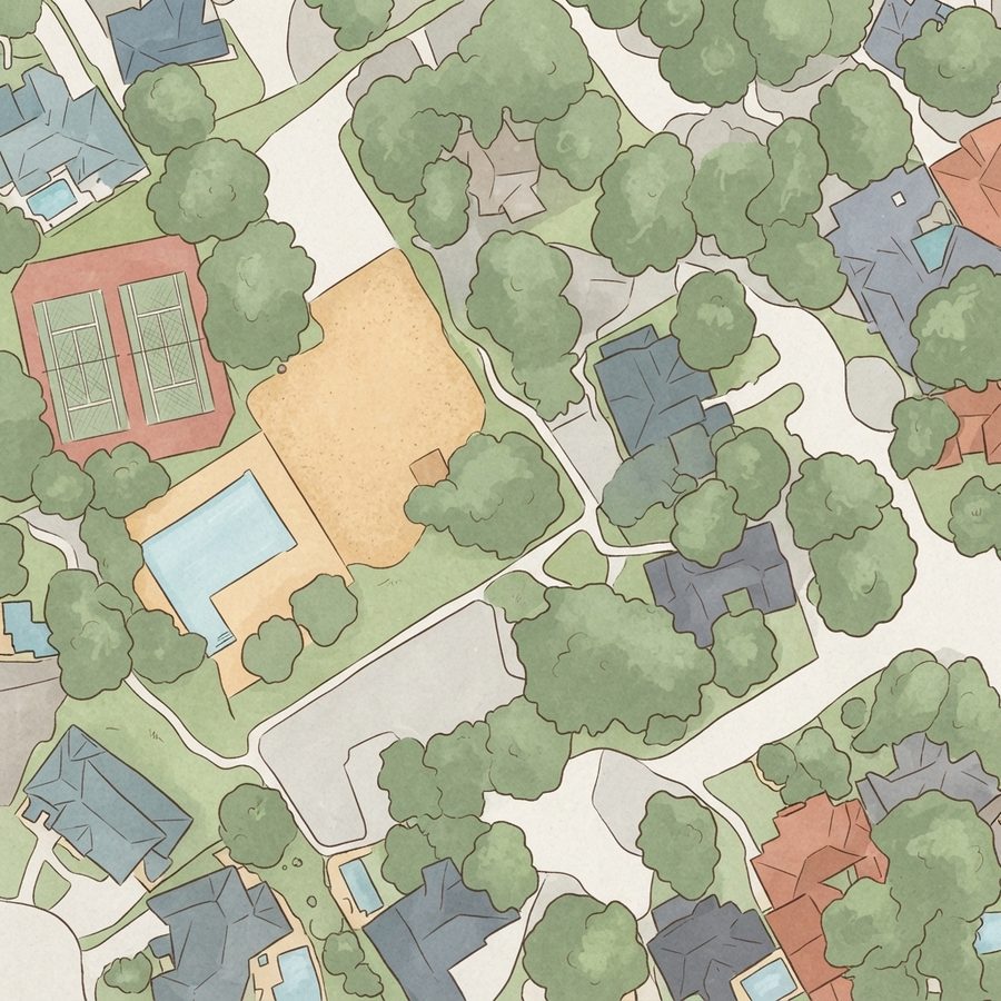 Illustrated map of Legacy Oak Park