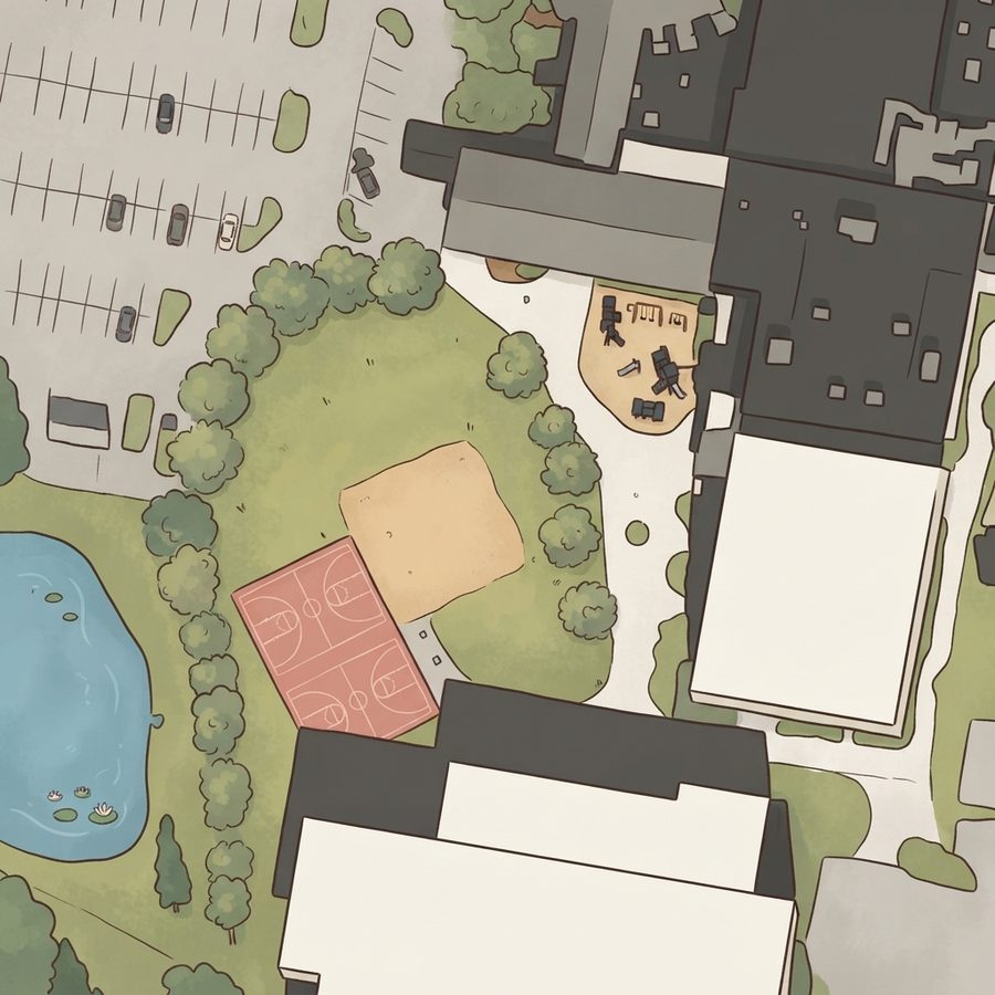 Illustrated map of Legacy Park at Long Hollow
