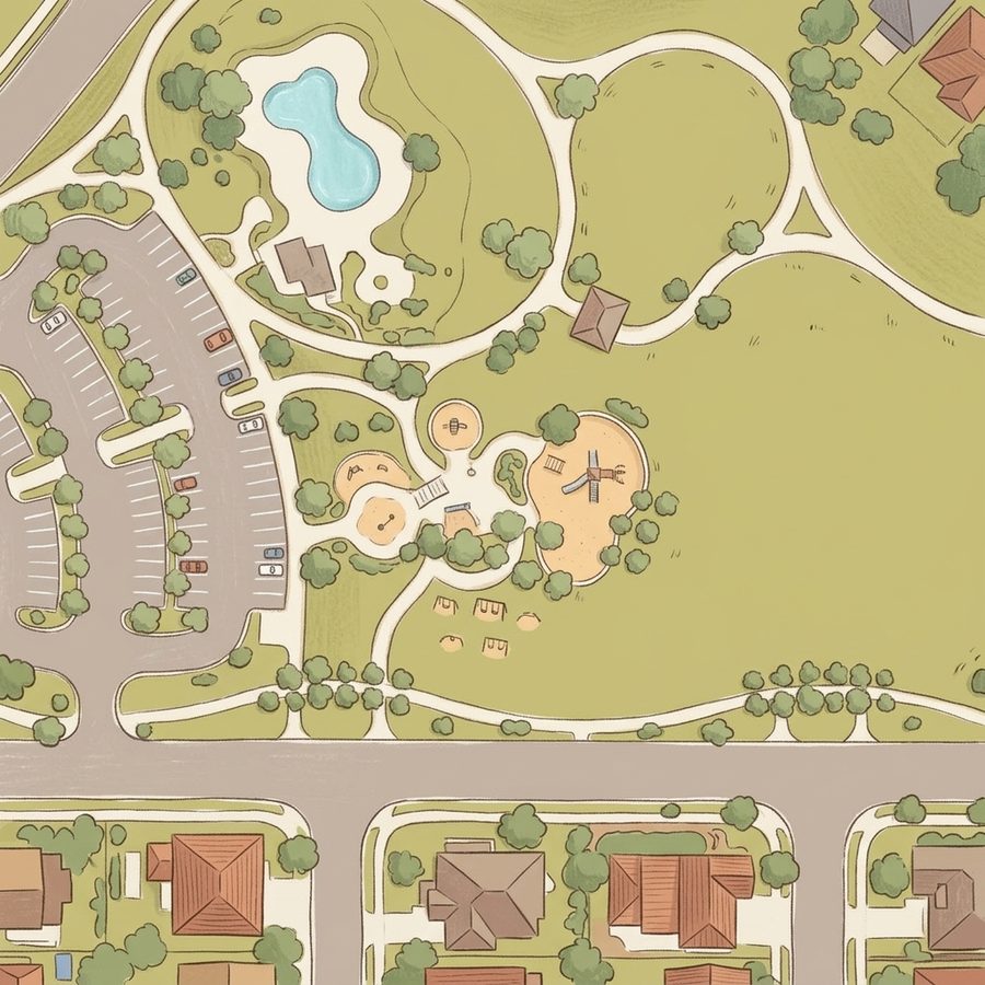 Illustrated map of Lehigh Park