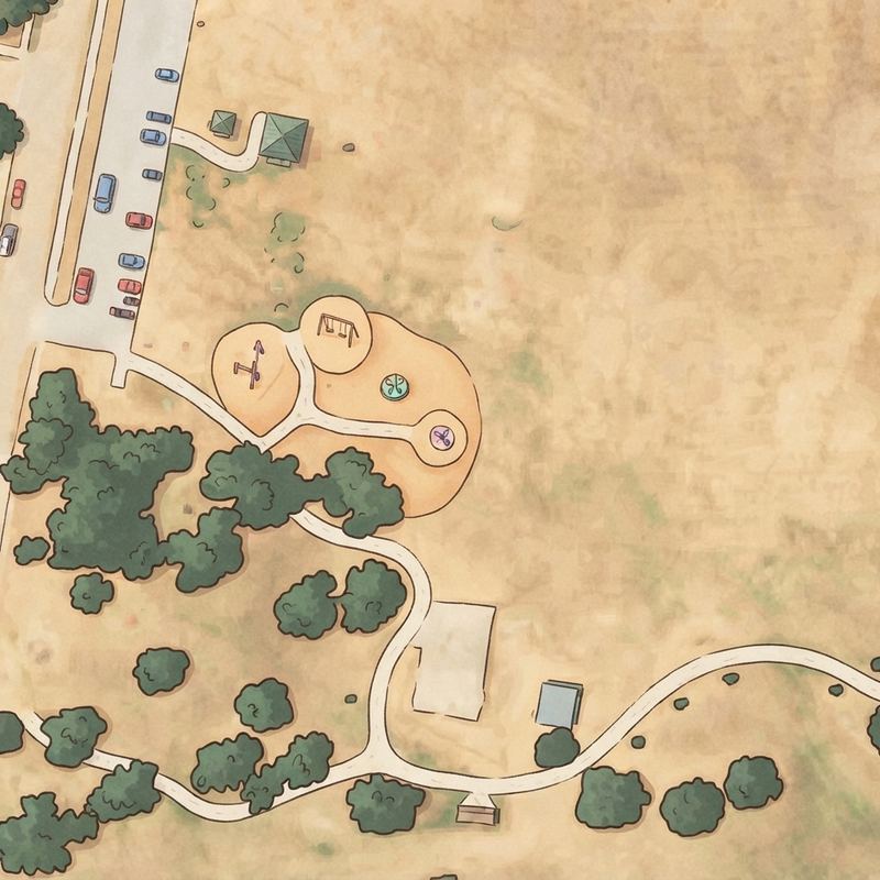 Illustrated map of Lenard L Woods Park