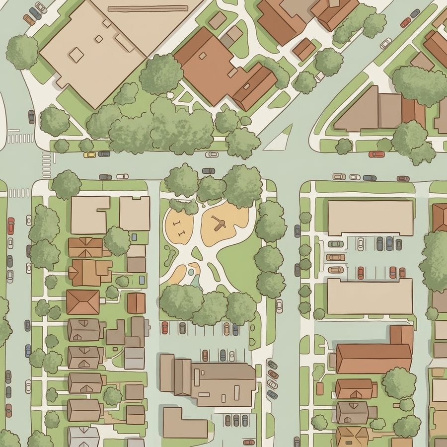 Illustrated map of Lenore B. Quick Park