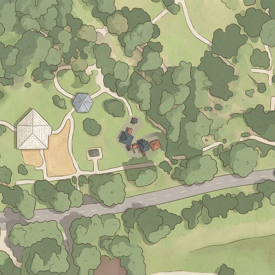 Illustrated map of Lents Family Park East