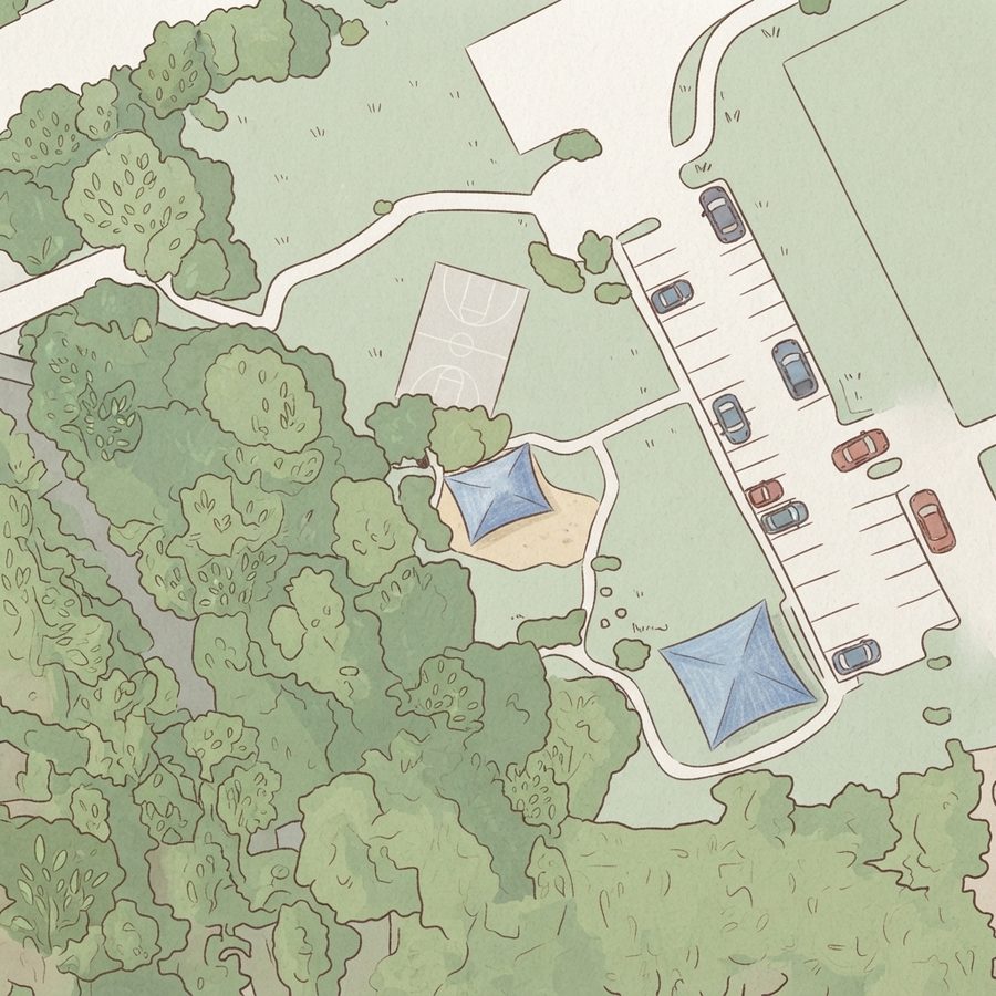Illustrated map of Levi Strauss Park