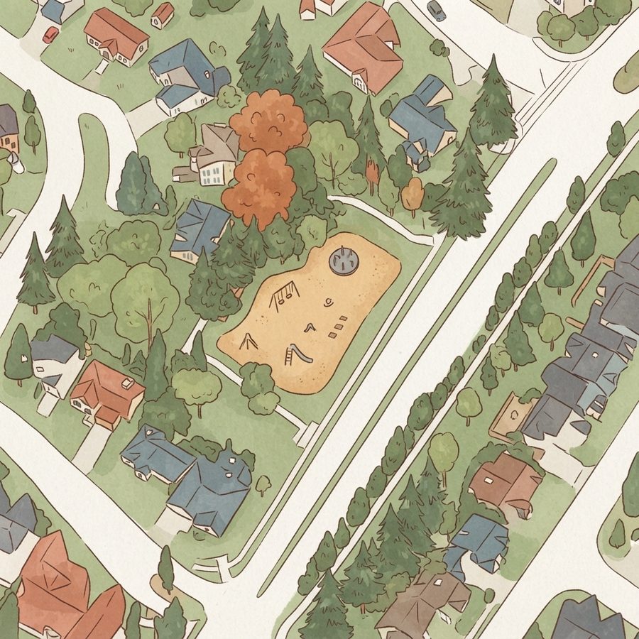 Illustrated map of Lexington Park