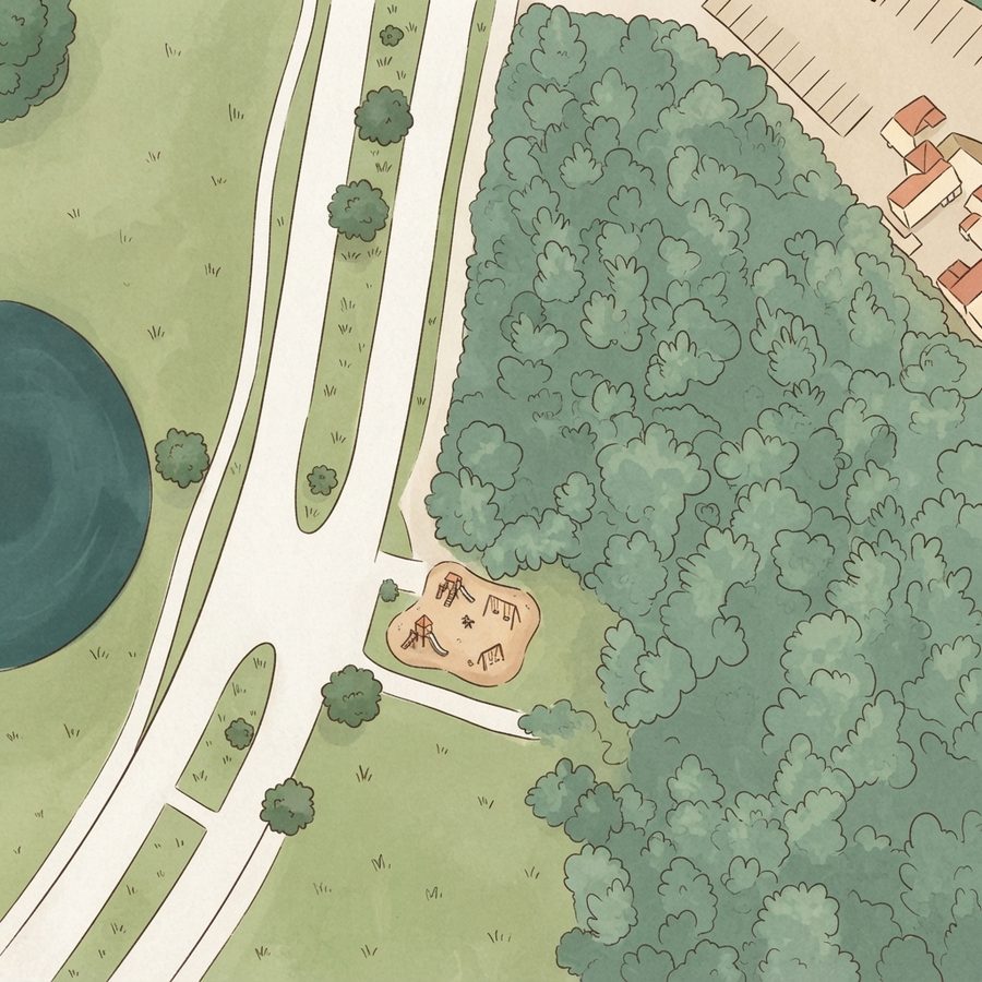 Illustrated map of Lexington Park