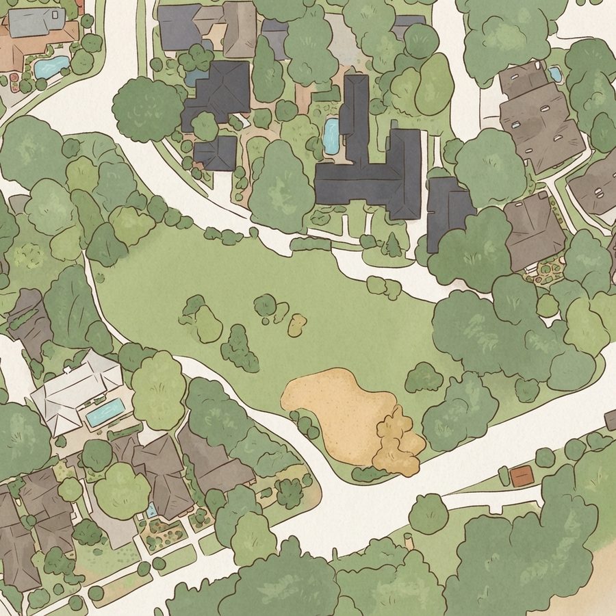 Illustrated map of Ley Plaza Park