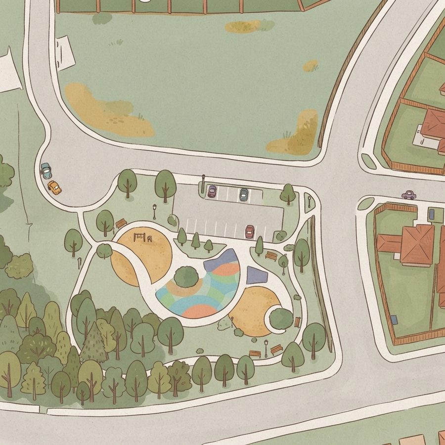 Illustrated map of LGI Preserve at Medina Park