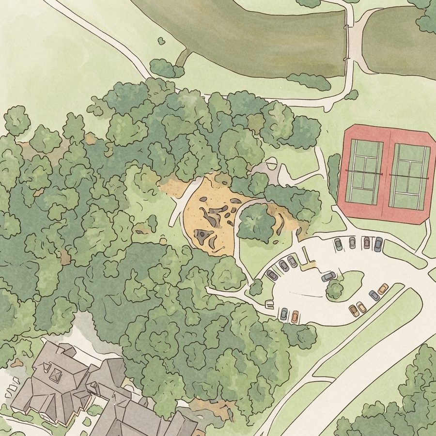 Illustrated map of Liberty Lake Park