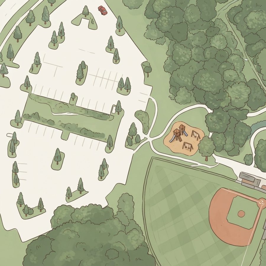 Illustrated map of Liberty Park