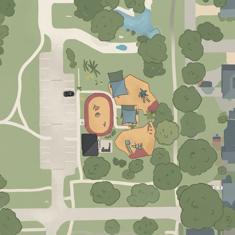 Illustrated map of Liberty Park