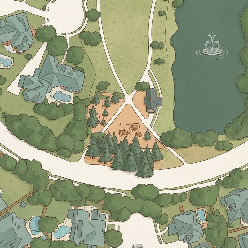 Illustrated map of Liberty Ridge Park