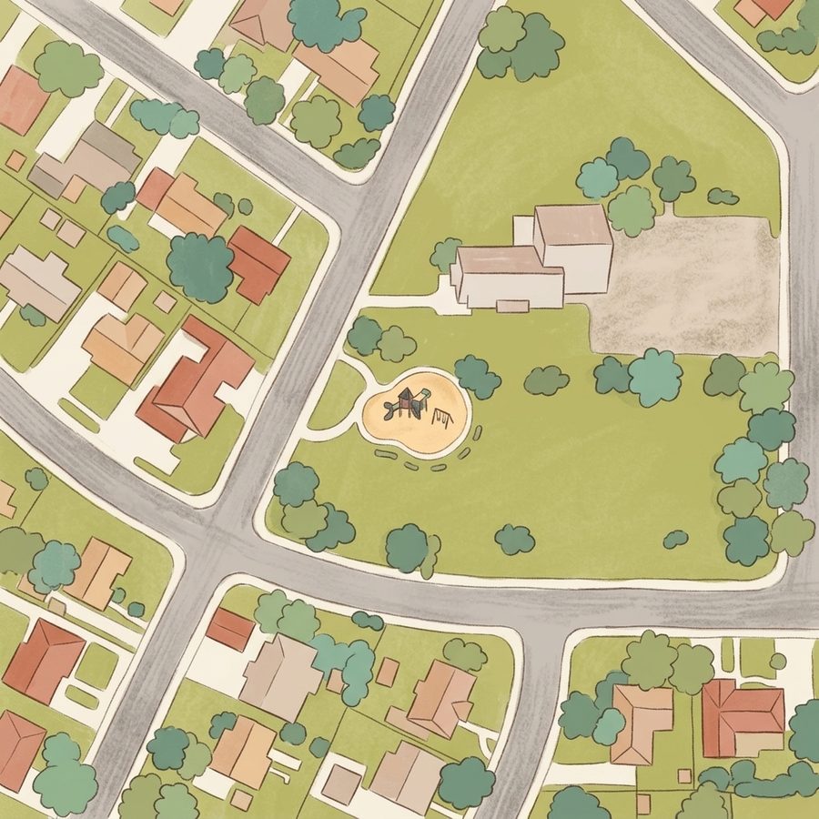 Illustrated map of Lilly Park